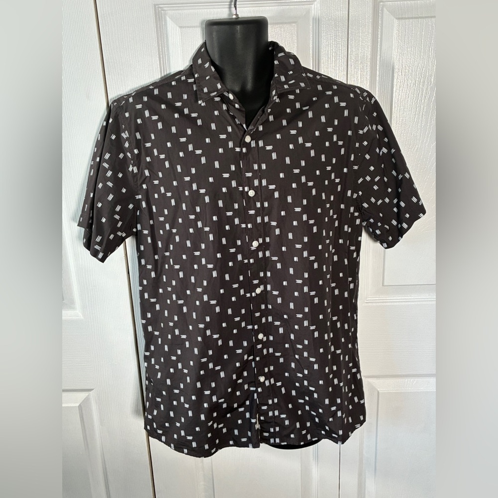 NWT Bixby Nomad Odyssey Slim Short Sleeve Washed Shirt Dark Grey Stitch Fix